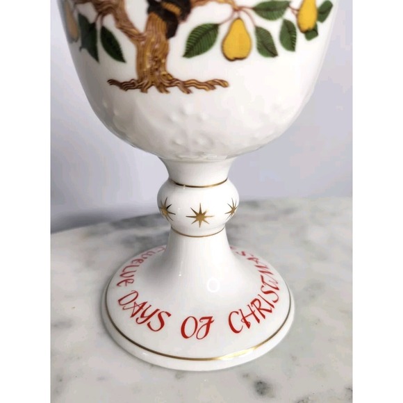 Royal Doulton 12 Days Christmas Goblet Partridge Pear Tree Bone China Holiday - Picture 5 of 8